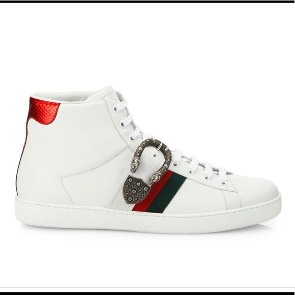 Men\u2019s Gucci White Hightop Sneakers